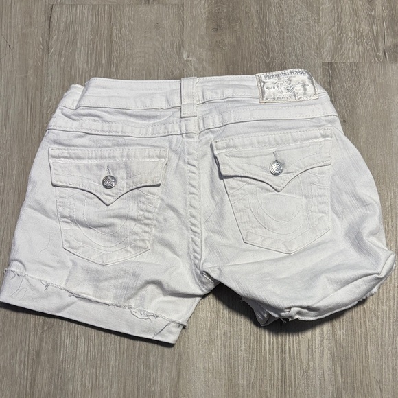 True Religion Bright White Jean Shorts - Picture 2 of 5